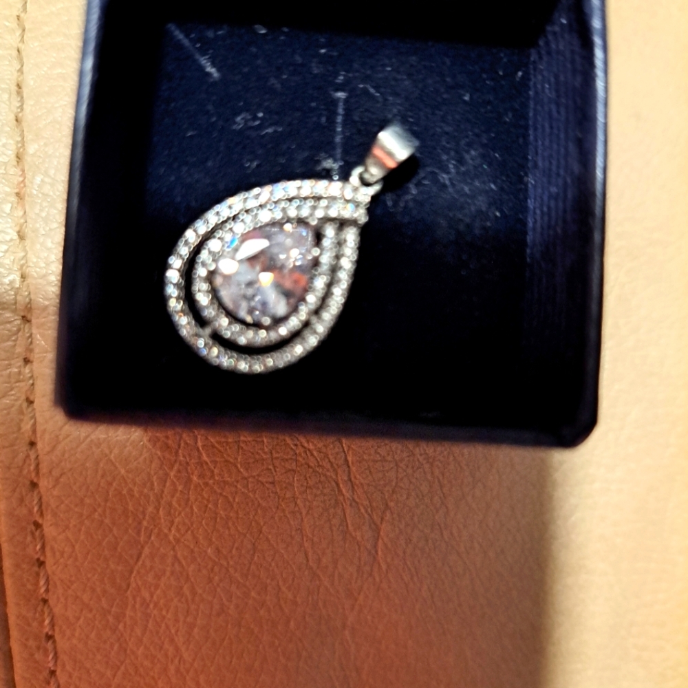New Sterling silver and CZ pendant